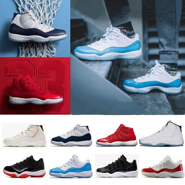 

11s men shoes high low le women bred varsity red velvet navy blue barons white black grey teal sports space jam j11 sneakers