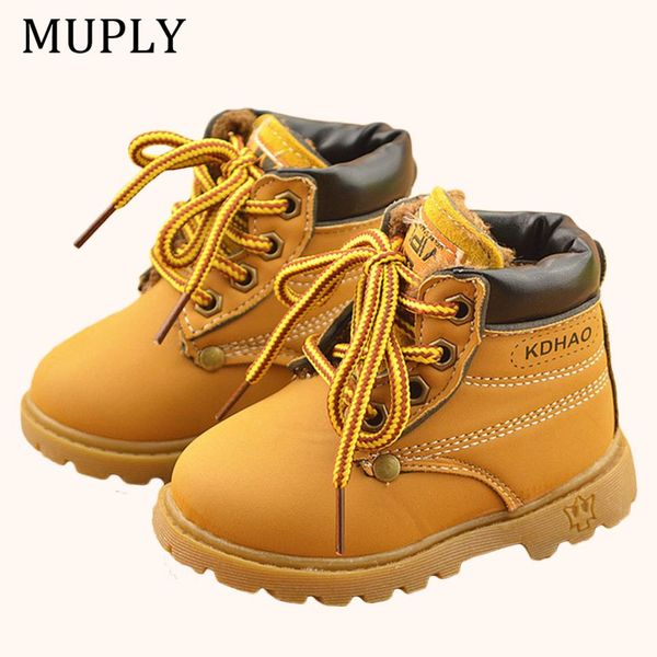 

2020 winter children's boots girls boys plush martin boots casual warm ankle shoes kids fashion sneakers baby snow boots wmtipg rimmer, Black