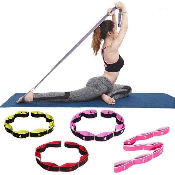 

5pcs yoga belts polyester latex elastic dance pilate stretching loop band women body building fitness exercise resistance bands1