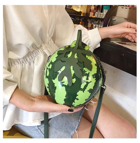 

women messenger shoulder bags watermelon shape pu leather mini girls crossbody bags phone money pouch handbag bolso bandolera