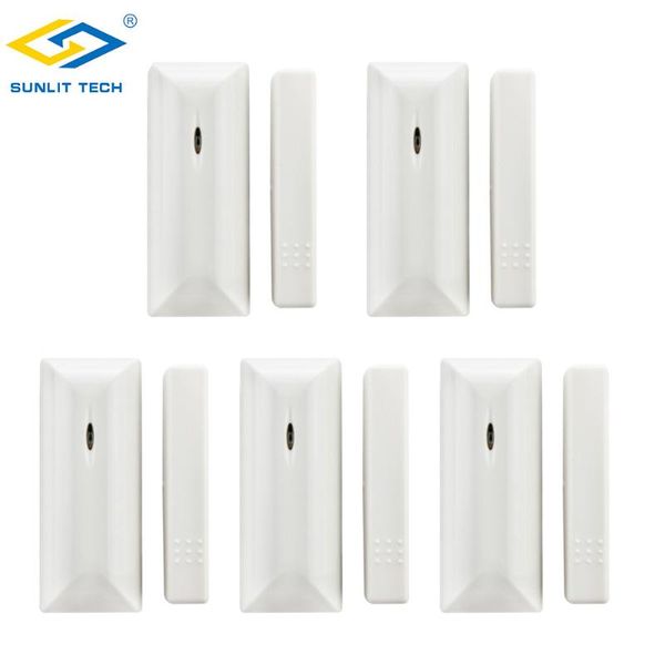

smart home sensor 5pcs wireless door window alarm system for focus security 433mhz/868mhz magnetic switch detector open