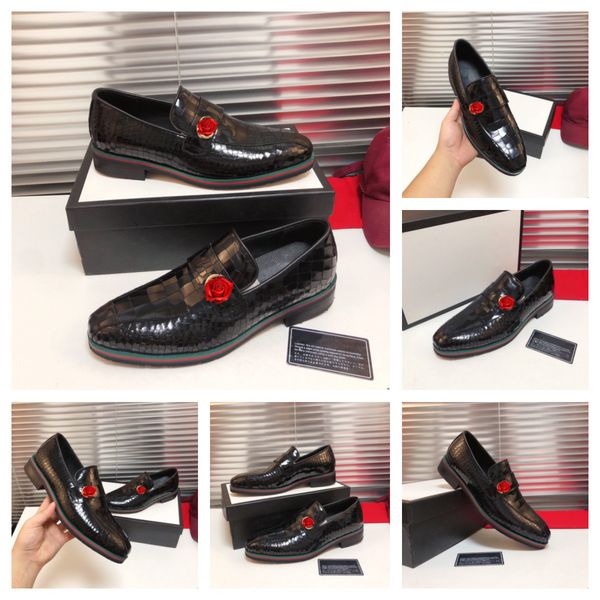 

fotwear gold silver men dress shoes 38-44 fashion designers wedding party men leather oxfords male designer slip on office formal shoes, Black