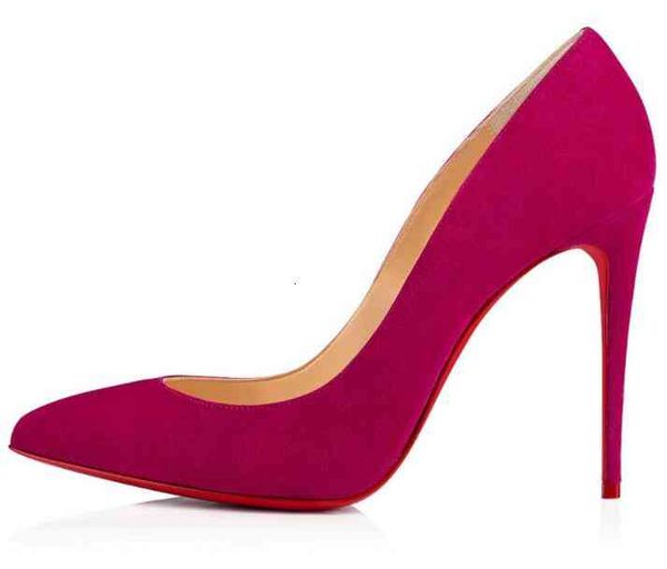 

sal lady party dress red bottom pumps pointed toe high heels evening wedding women's shoes sole stiletto eu35-43, Black