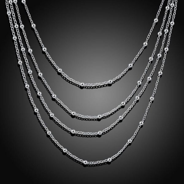 

wholesale silver color jewelry european style popular women lady cute charms beads chain necklace fashion valentine's day gift h sqcqyx