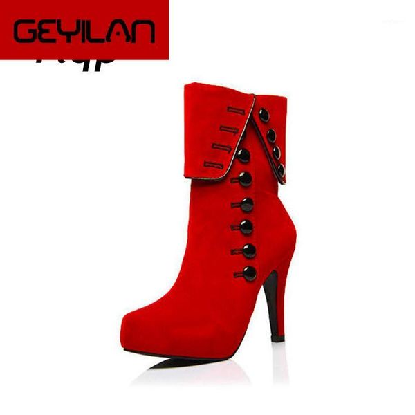 

fashion women boots 2020 high heels ankle boots female causal platform brand women shoes autumn winter botas zapatos mujer1, Black