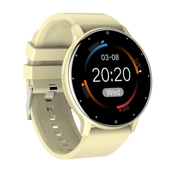 Rundes Zifferblatt Gesundheits-Smartwatch IP67 Wasserdichtes Fitness-Sportarmband für Android iOS