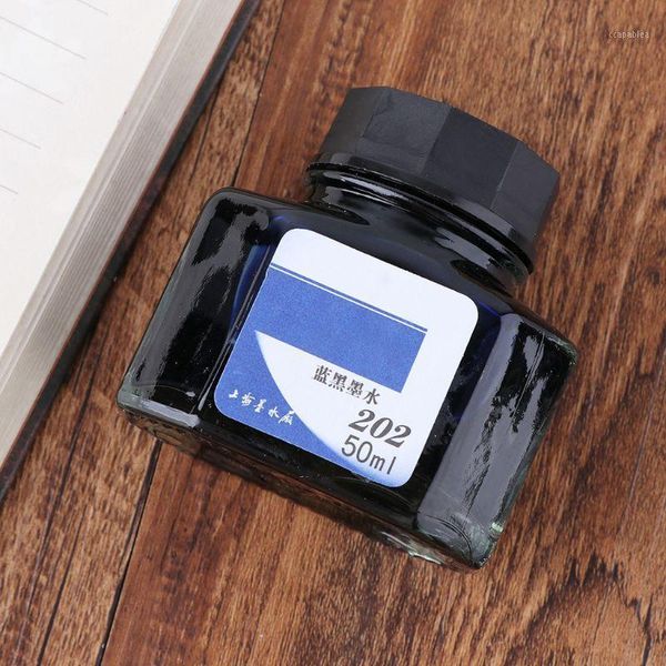 

50ml bottled glass smooth writing fountain pen ink refill school student stationery office supplies r91a1, Black;red