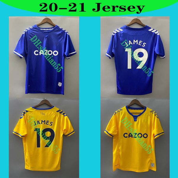 

20 футбол джерси 21 топ everton sigurdsson richarlison andre gomes walcott 2020 2021 эвертон jaems away желтый маек униформы, Black;yellow