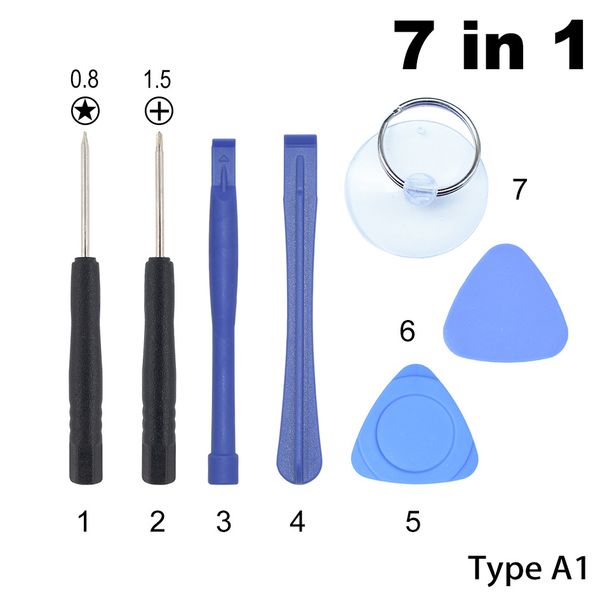 7 in 1 Multifunctional magnetism Repair Opening Tools Kit Pry Tool With 0.8 Pentalobe 1.5 Phillips For iPhone Samsung Galaxy