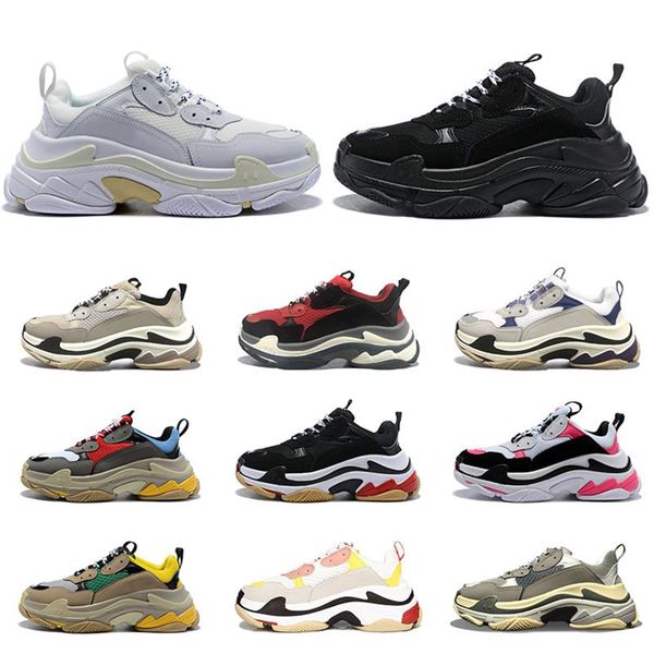 

fashion triple s mens womens casual shoes paris 17fw low old dad sneaker combination soles boots