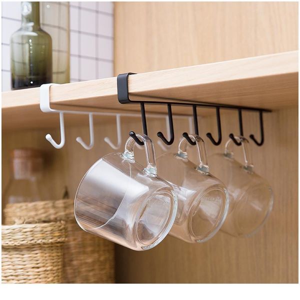 

kitchen cupboard storage rack cupboard shelf hanging hook organizer closet clothes glass mug shelf hanger door chest bbyaho
