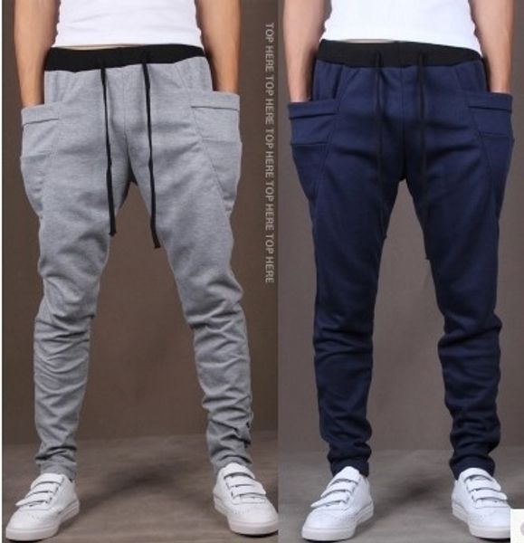 

fzqpo pants tight x62 harem sports pants men's 2020 casual men's leggings sports trendy bilvf, Blue