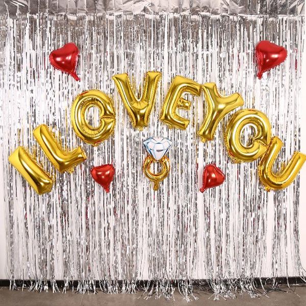 

5pcs foil tassel diy foil fringe tinsel curtain tassel garland ribbon balloons baby shower birthdays party wedding decorations h wmtvqs