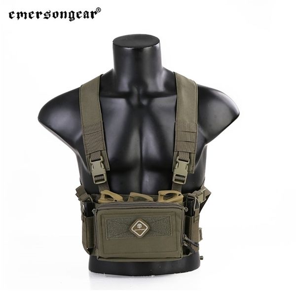 Emersondear Emerson D3CR Micro Tórax Rig Rig Ajustável Veste Molle Mille Army Tactical Hunting Proteger Airsoft Gear 201214