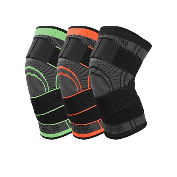 

elbow & knee pads antiskid breathable thin section 4 elastic color double winding sports kneecap running sport riding basketball fitness equ, Black;gray