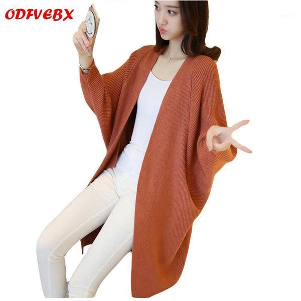 

boutique cardigan female sweater new autumn medium long large size pocket sweater wild loose thick coat odfvebx ah1331, White