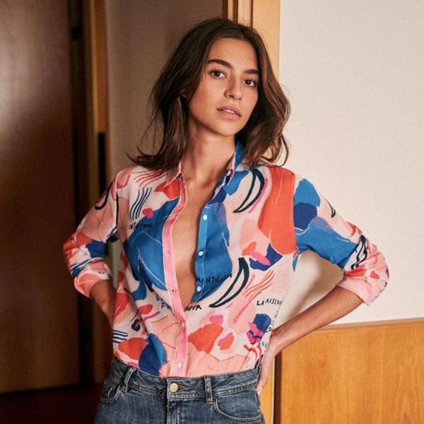 

floral print shirt women summer autumn casual long sleeve button up chic cotton silk blouse 2020 office lady shirts women tunic, White