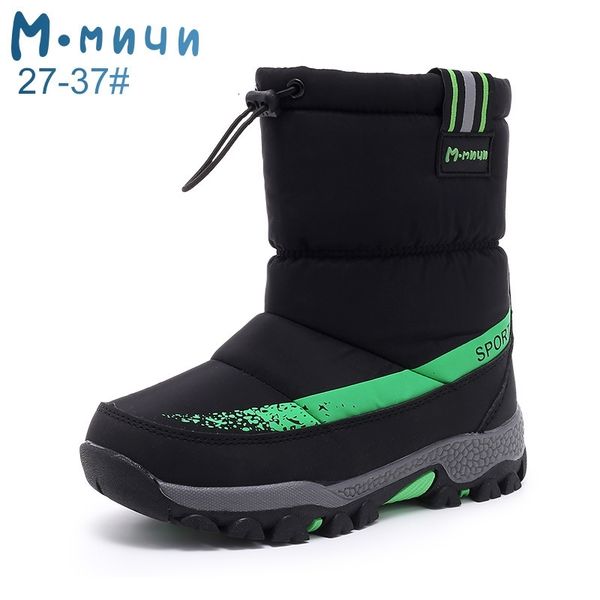 

mmnun winter boots for boy kid boots winter children' shoes footwear big boys size 27-37 ml9664 y201028, Black;grey