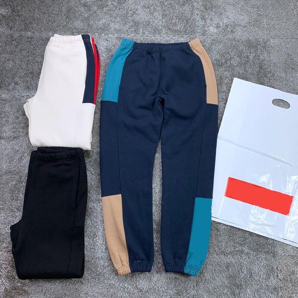 

binding spring travel men velvet casual pants hop 2021 united states stitching quality high contrast color plus feet trousers hip pants whlv, Black