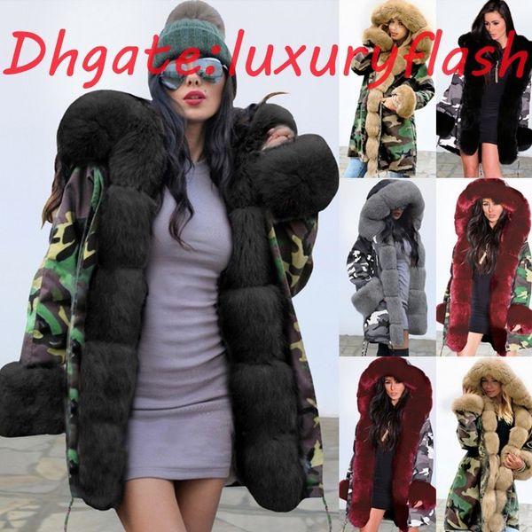 

women fur coat winter long jackets hoodies winter coat jacket faux fur outerwear hair thick long plush coat plus size loose ponchos capes, Black