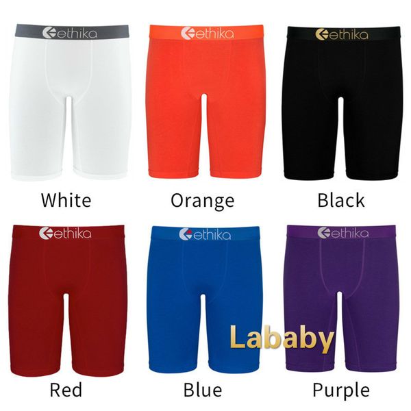 

ethika icon мужские боксеры купальники быстрые сушки боксеров сплошной цвет cuecas боксеры де марка боксер шорты мужские нижнее белье длинны, Gray