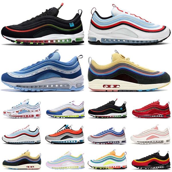 

97 running shoes for mens womens new worldwide 97s mschf x inri jesus golf tie dye outdoor white off trainers sneakers