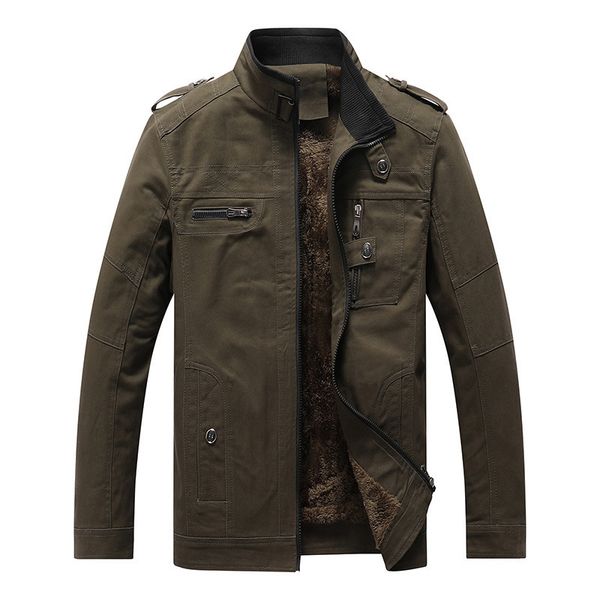 

autumn and winter pure cotton washed plush thickened stand collar large casual jacket men's, Black;brown