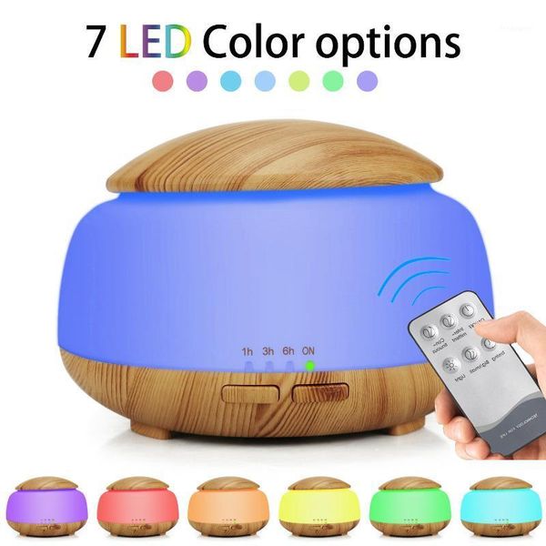 

humidifiers wood grain air humidifier with night light 300ml aroma diffuser ultrasonic atomizer household purifier diffuser1