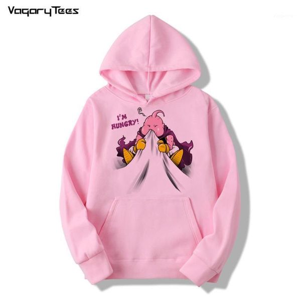 

vagarytees quality brand men hoodie 2020 autumn hip hop streetwear men pullover majin buu print sweatshirts hoodies male1, Black