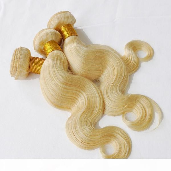 

ce certificated blonde color 613# body wave hair bundles 3pcs lot 10"-30" hair weft, Black