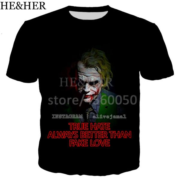 

new arrive popular movie joker most 3d print shirts anime humor kawaii men clothing