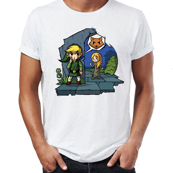 

men's t shirt link meow wind waker the legend of zelda awesome artwork young printed tee sport hooded sweatshirt hoodie