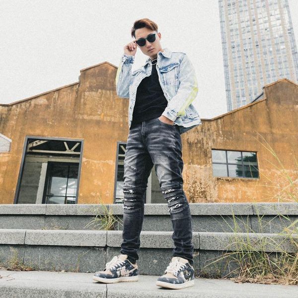 

men's jeans wz12345 fashion 2021 runway european design party style clothing, Blue