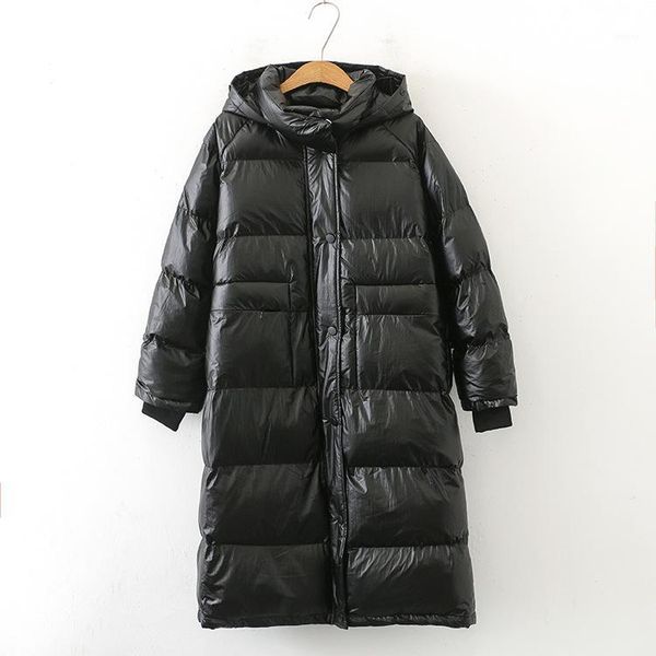

winter casual long parkas 2019 plus size clothing fashion loose filling sustans hooded thick warm padded coats women f61-81191, Black