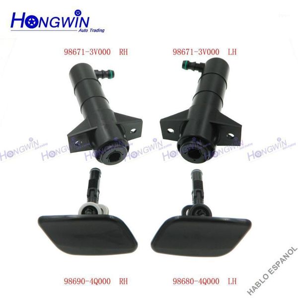 

windshield wipers 98671-3v000 98680-4q000 front right&left headlamp headlight washer spray nozzle cover cap for hhyundai sonata 8 azera 2011