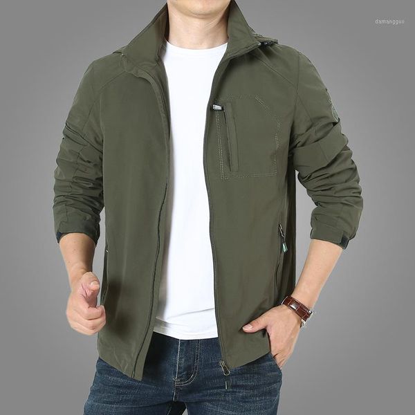 

mens jackets men's spring autumn outdoors jacket coat casual travels windbreaker coat winter hooded jacket outerwear male 7xl1, Black;brown