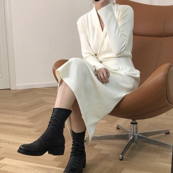 

casual dresses woman fashion gorgeous warm dress, Black;gray