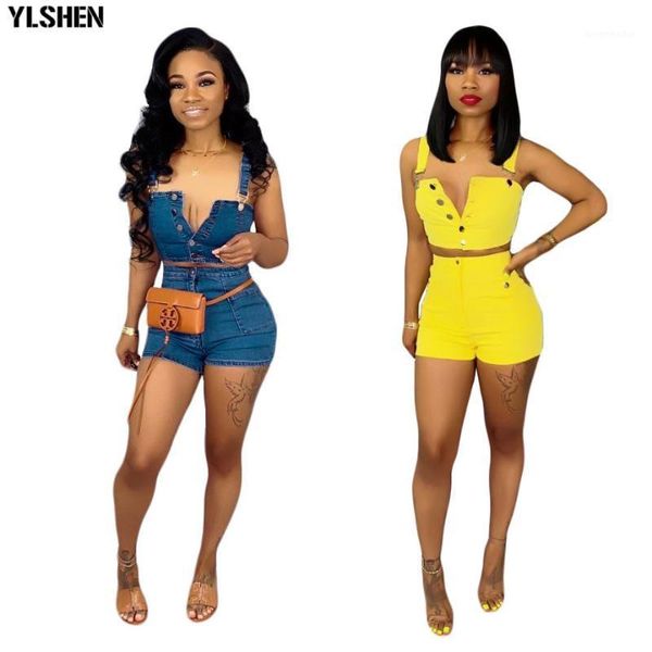 

plus size 2 two piece set women jeans shorts tracksuit sets summer denim crop + shorts suit outfits overalls 20201, White