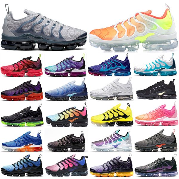 

tn plus se cool grey mens running shoes triple black hyper violet gray wolf anthracite hornets aqua sports trainers sneakers shoes 36-45