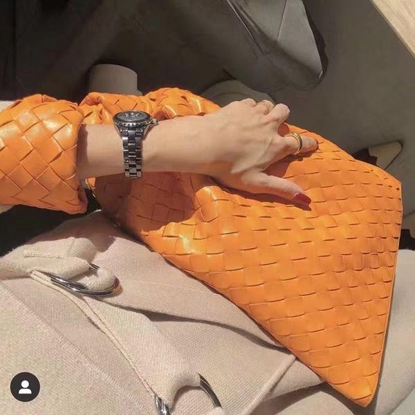 

weave wrist bag spring color new women purses and handbags special knitted clutch evening bag large pouch designer shopping