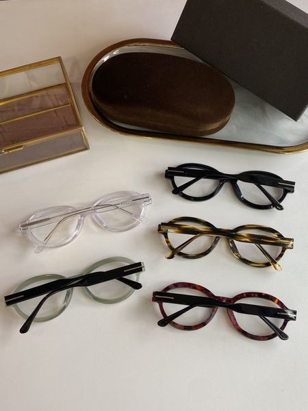 

2021 new retro glasses oval glasses frame trendy temperament thick frame transparent blue light glasses 5710 size 55 "18" 140