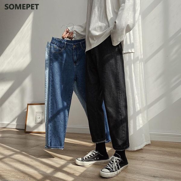 

men's jeans men spring black korean colors mens streetwear blue denim pants male fashions skinny clothes plus size