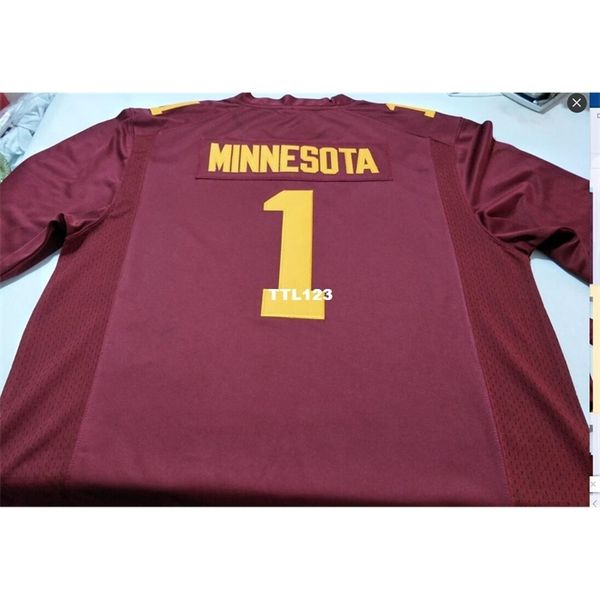 

custom 3421 minnesota golden gopher custom college jersey size s-4xl or custom any name or number clothes, Black