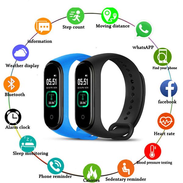 

m4 pro smart wristband, waterproof sports watch, heart rate and blood prsure controlbgt