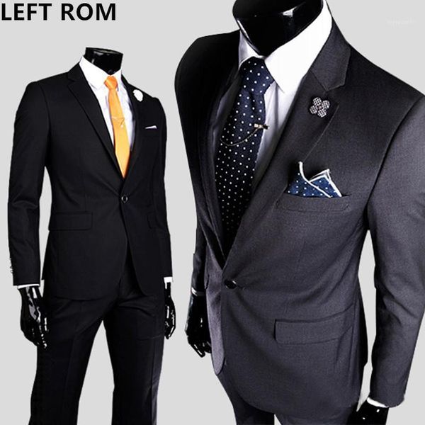 

left rom men one button slim small suit groom man full dress coat/male 2021 senior fashion jacket s-3xl1, White;black