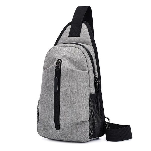 

2020 new style chest pack men shoulder chest bag canvas dacron casual bag waterproof travel fashion pleated backpack