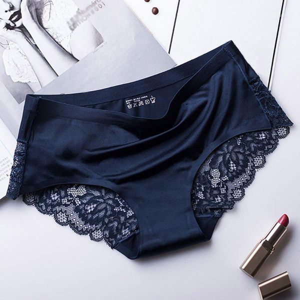 

women lace panties luxury seamless solid underwear low waist woman briefs female slim breathable female underpants1, Black;pink