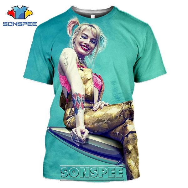 

birds of prey harley quinn movie 3d print shirts harajuku kawaii anime men clothing