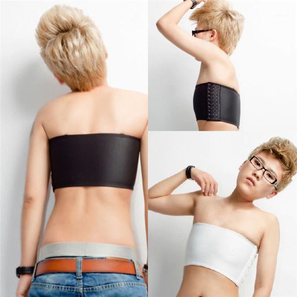 

new arrival casual strapless chest breast binder trans tomboy cosplay1, Black;white