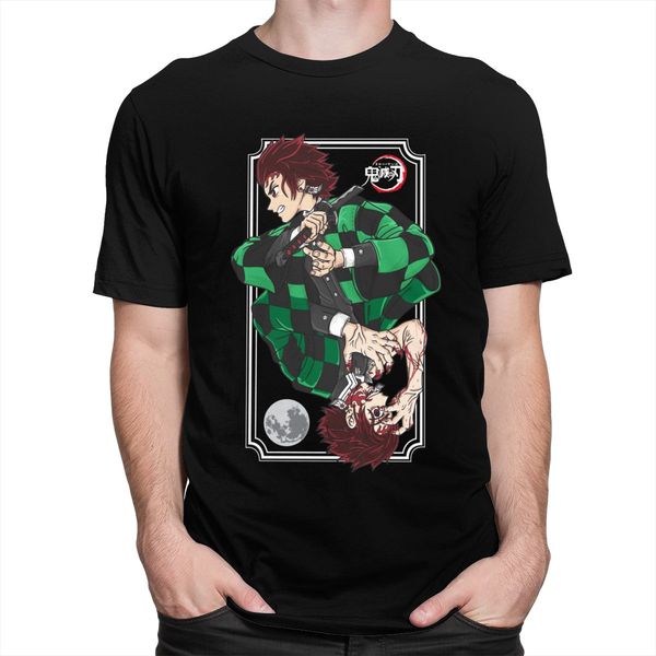 

sport men's japanese anime kimetsu no yaiba t shirt short sleeved cotton demon slayer tshirt tanjiro kamado nezuko tee clothes